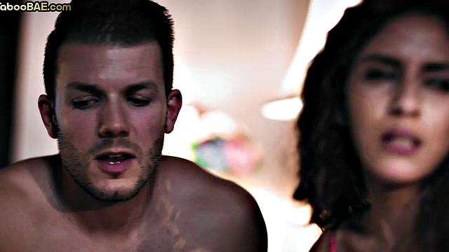 Big-titted babe fucking with lover