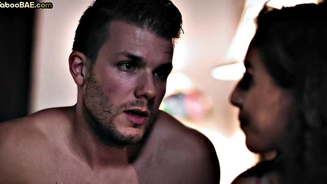 Big-titted babe fucking with lover