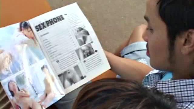 Skinny Asian teens jerking on bed for cumshot