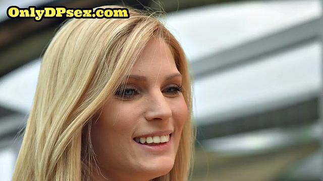 DP loving blonde pounded in threesome
