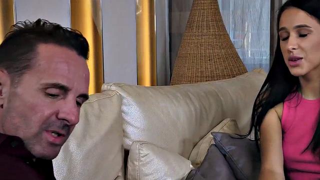 Older dude fingers and pussyfucks 21yo babe in her tight muff