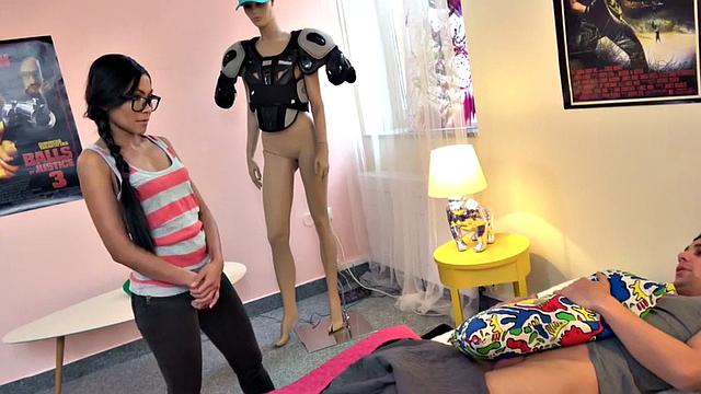 Raunchy asian stepmom getting her tiny pussy pounded