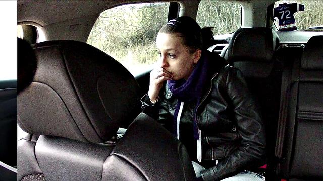 Brunette slut can't resist taxi driver's hard cock and wild doggystyle sex