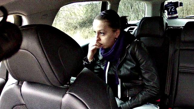 Brunette slut can't resist taxi driver's hard cock and wild doggystyle sex