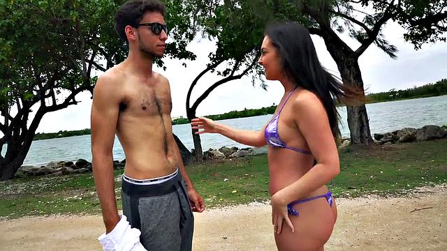 Horny guy fucks his black BF in the van while wearing glasses