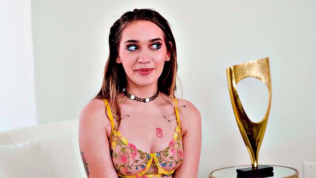 Cutie deepthroating cock in POV