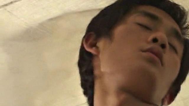 Asian twink face jizzed after anal and cocksucking duo
