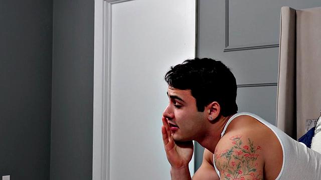 Tattooed stud fucks skinny twink's ass for mocking