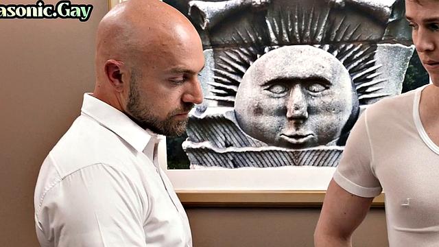 Masonic buff barebacks stud in office after ass worship
