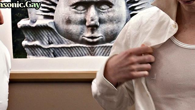 Masonic buff barebacks stud in office after ass worship