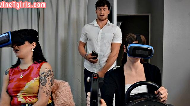 Ladyboy teacher penetrated anally in class