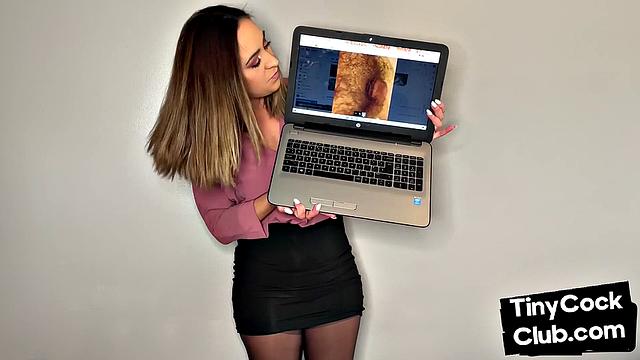 SPH domina cant believe what she sees on her laptop