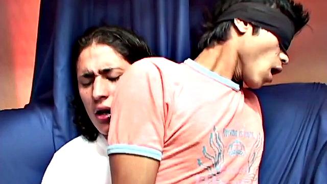 Juan Carlos gives little Martin pointers on performance in bed, with big uncut cock to suck on