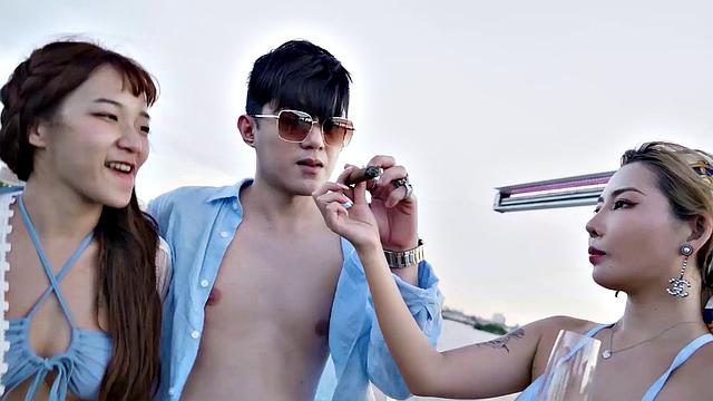 Jin and her friends take a boat ride and she bangs the captain