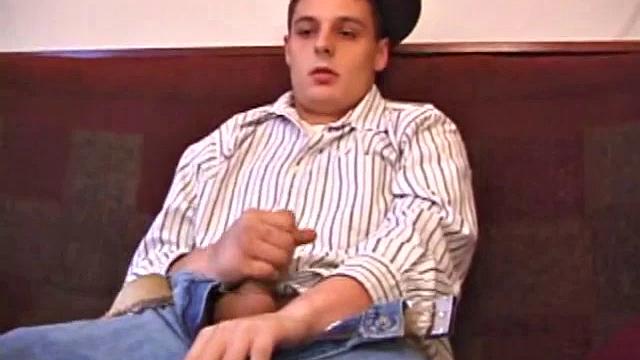Gunner Raines strokes hard for the camera and unleashes every bit of tension