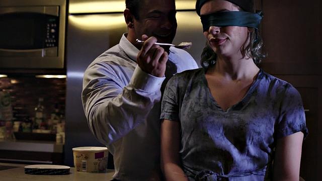 Tattooed TS barebacked and rimmed in ice cream pleasure.