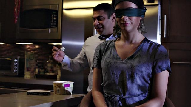 Tattooed TS barebacked and rimmed in ice cream pleasure.