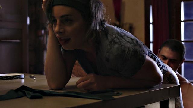 Tattooed TS barebacked and rimmed in ice cream pleasure.