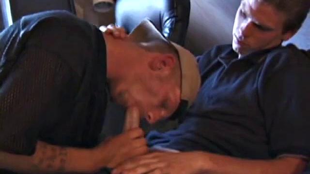 While watching straight porn, young Darrion and Christian decide to play. Darrion goes down on his buddy before giving up his ass for Christian to fuck. Christian bends him over the sofa, slides his shaft in, and fucks him.