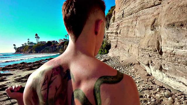 Tatted Hunk Blows His Load On Jock - NextDoorBuddies