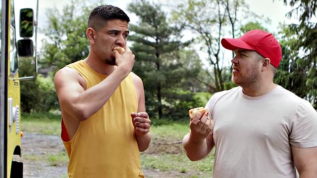 Straight worker rimmed and by gay colleague