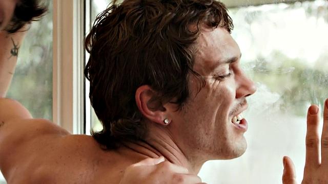 Straight worker rimmed and by gay colleague