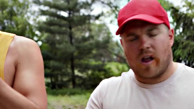 Straight worker rimmed and by gay colleague