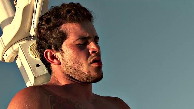 Out for an afternoon of sailing, muscular Latinos Arcanjo and Eduardo sunning naked on the deck decide this is the perfect opportunity for sex.