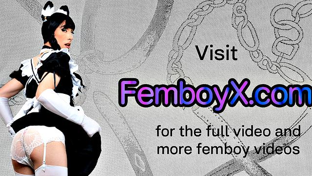 Cute femboi obeying with bareback