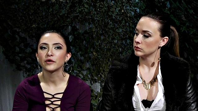 Lezdom mistress toying and dildo fucking submissive dyke