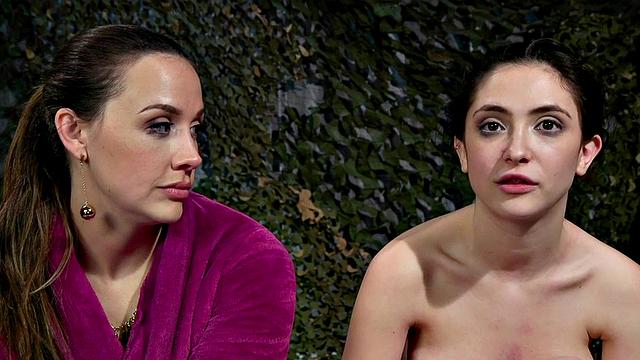 Lezdom mistress toying and dildo fucking submissive dyke