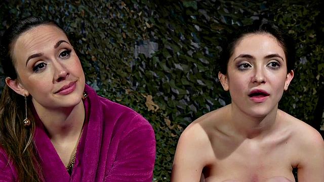 Lezdom mistress toying and dildo fucking submissive dyke