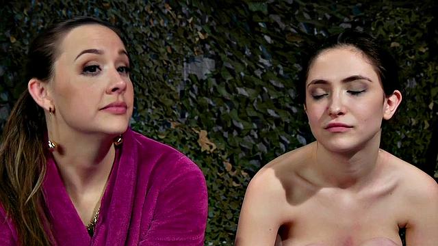 Lezdom mistress toying and dildo fucking submissive dyke