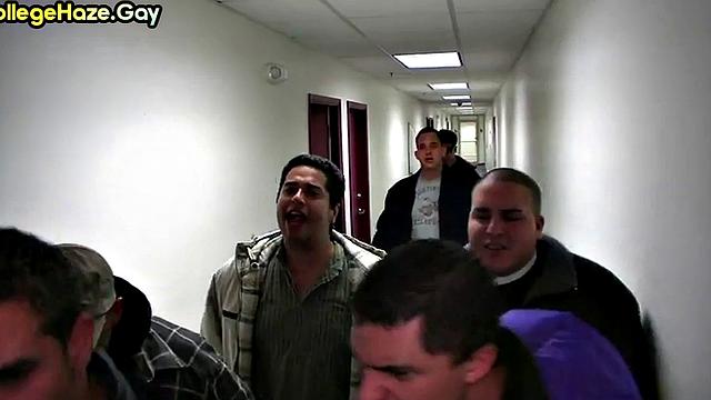 Hazed sportive stud fucked in locker room 4 fraternity