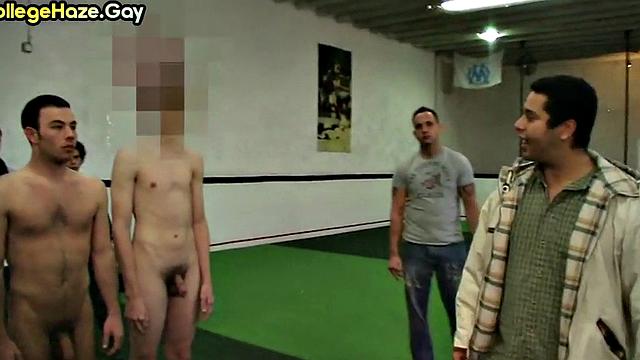 Hazed sportive stud fucked in locker room 4 fraternity