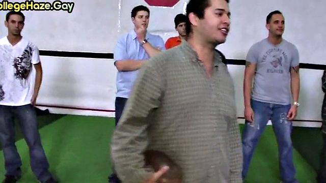 Hazed sportive stud fucked in locker room 4 fraternity