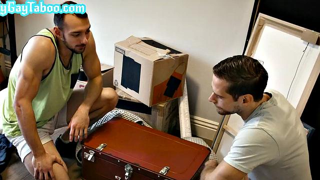 Barebacked stepbrother cums in anal while home alone