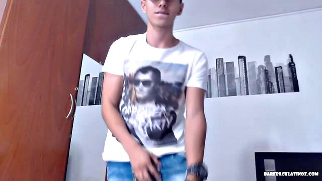 Skinny and smooth Nick teases us in front of the camera