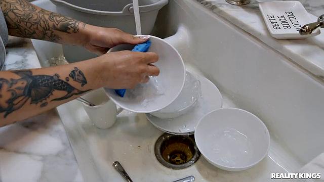 While Cleaning, I'm Cumming