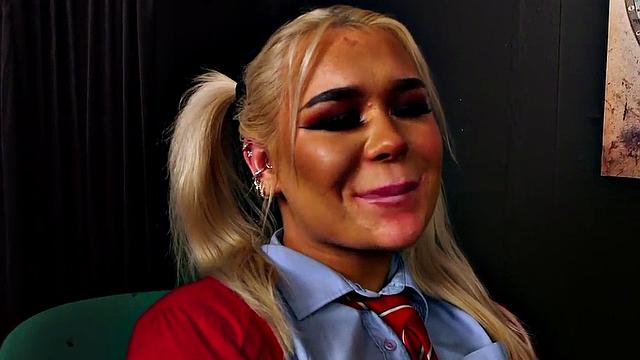 CFNM college babes suck professor in threesome