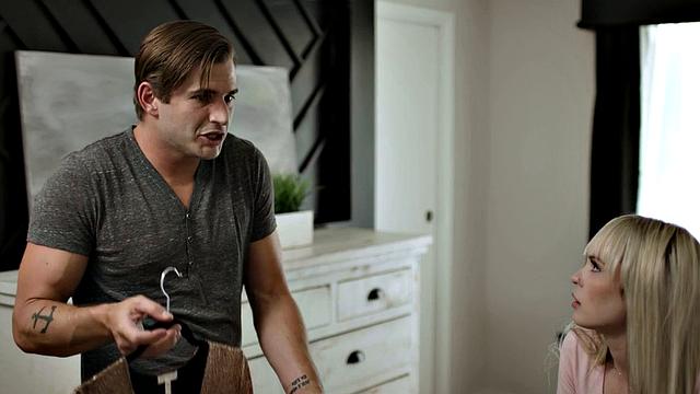 похотливая сводная сестра принимает жёсткий догги от брата