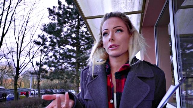 Pretty eurobabe gets paid to reverse ride after blowjob