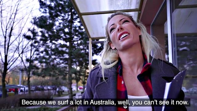 Pretty eurobabe gets paid to reverse ride after blowjob