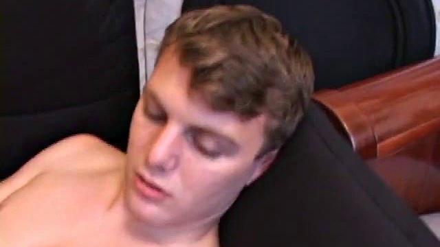 Phil Easy strips off his clothes and starts stroking his dick to a video. He works his hard cock and fingers his asshole for added stimulation. After edging himself a few times, Phil explodes all over his chest.