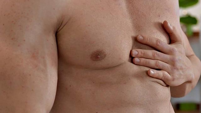 Amateur jock wanks cock till load in solo pleasure