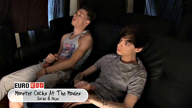 Huge Dicks At the Cinema: Oscar & Skye