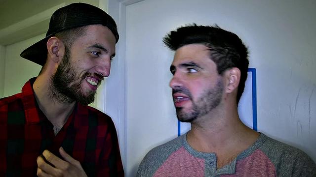 Watch this hot brunette get down and dirty in reverse cowgirl and t-shirt fucking with a black stud