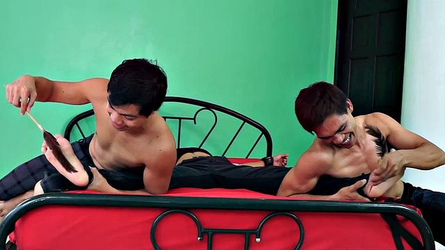 T-Boy Gets Tickled By Two