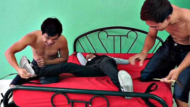 T-Boy Gets Tickled By Two