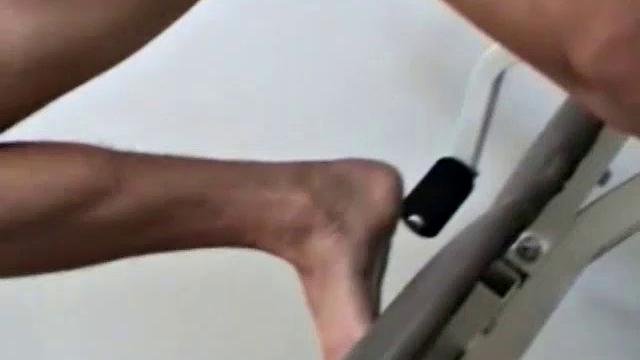While working out with weights at home, Christian decides to jack off. This dark and smooth young man gets off on pumping his hard cock until it's ready to explode.